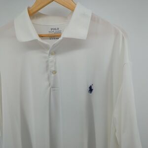 Polo Ralph Lauren‎ Mens Shirt Tennis Golf Polo Shirt Size XXL White Pony *READ*